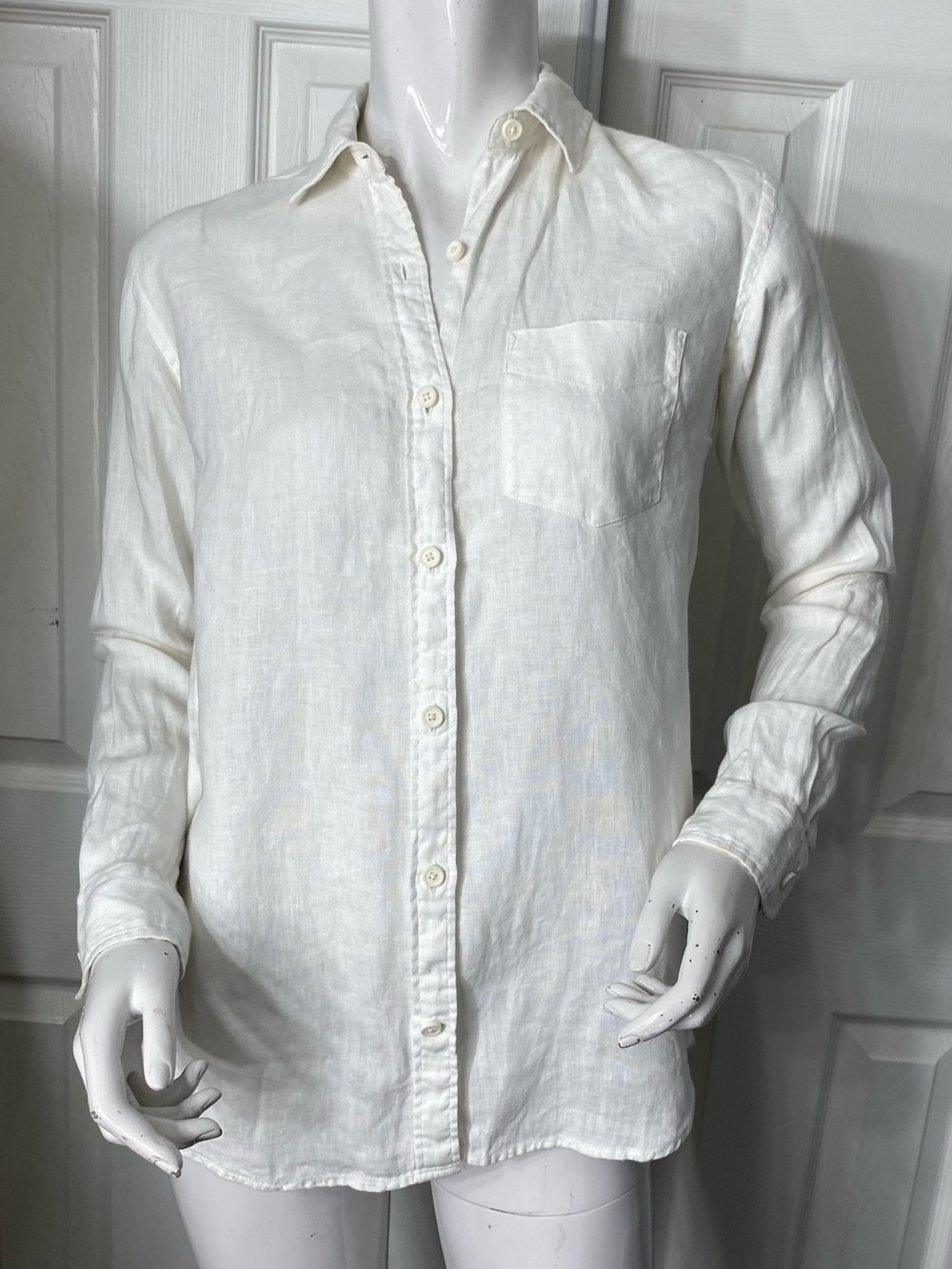 💯Linen Grana Women's Casual Button-Down Shirt in White